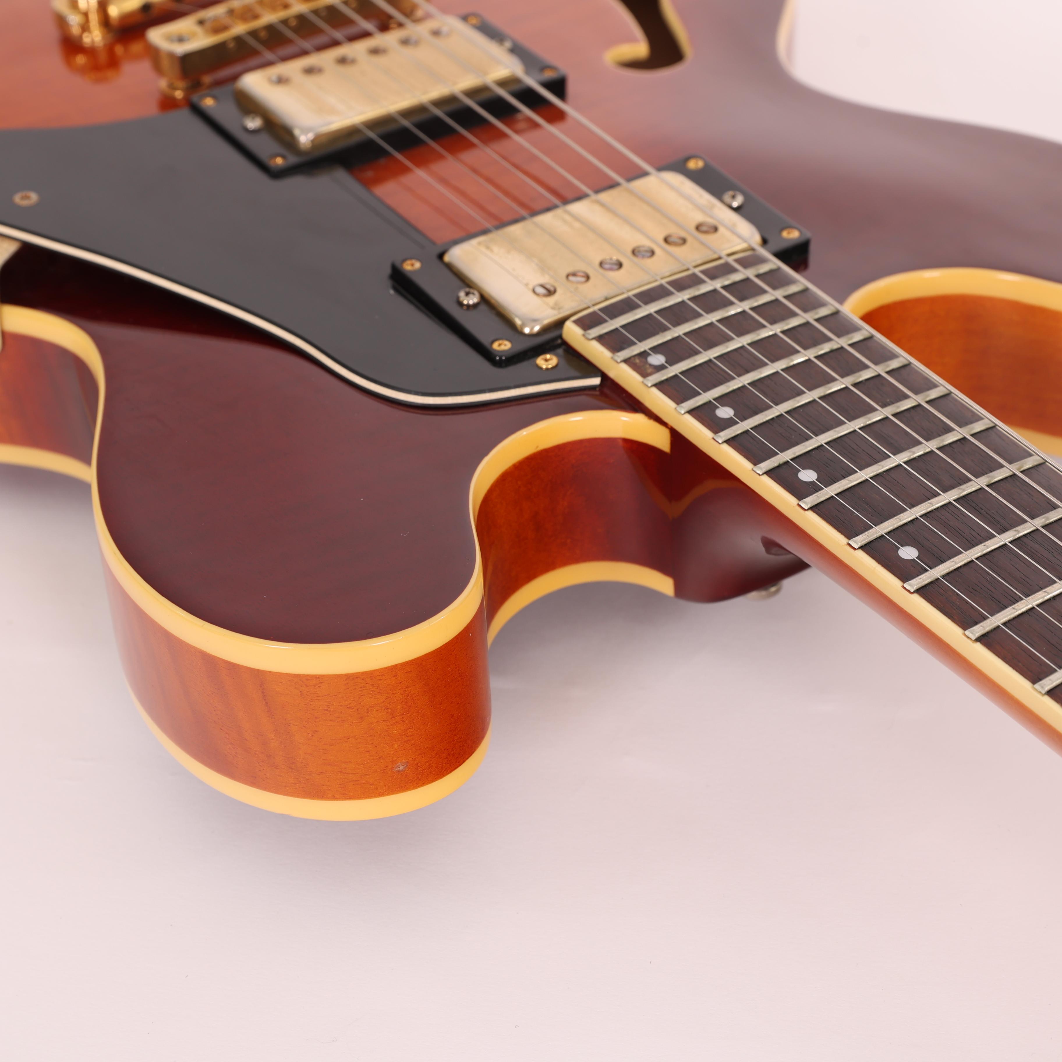 Second Hand Vantage 635TG Semi-Acoustic Guitar in Antique Violin